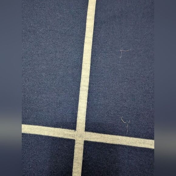 Cos navy wool blend midi dress grey contrast piping trim size M - Picture 8 of 12